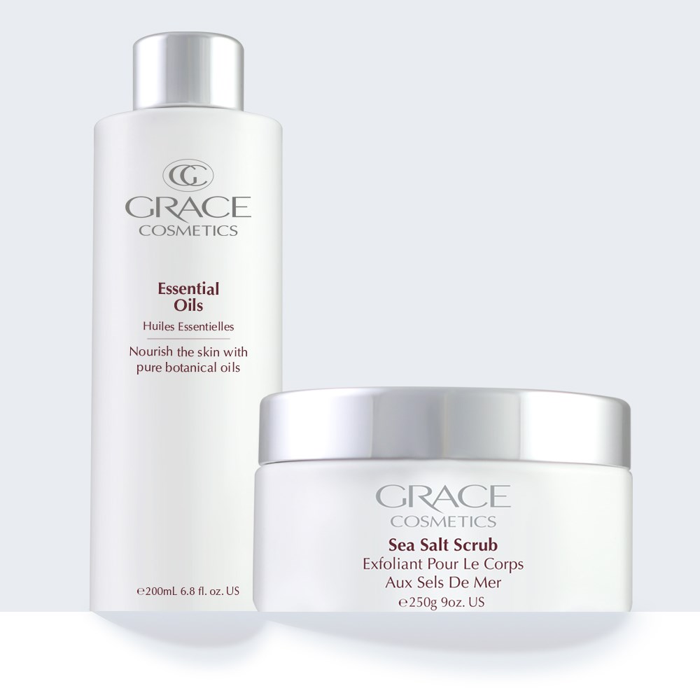 Grace Cosmetics Sea Salt Scrub & Essential Oils » Grace Cosmetics